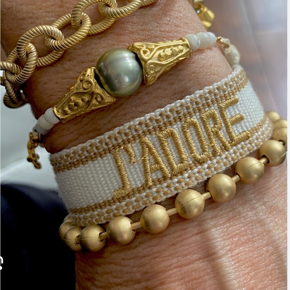 Jewelry - J’Adore Camel and Cream Woven Bracelet